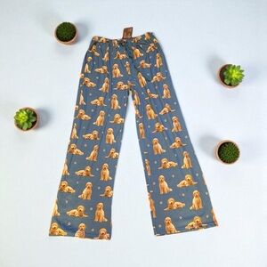 Comfies NWT Golden Doodle Lounge pants in Blue Lg